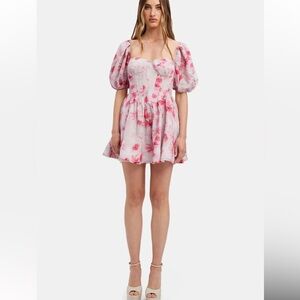 BARDOT Kiah Corset Mini Dress In Pink‎ Flora Size S/US 4